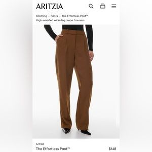Full length Wilfred Effortless Pants size 4 cognac brown excellent condition
